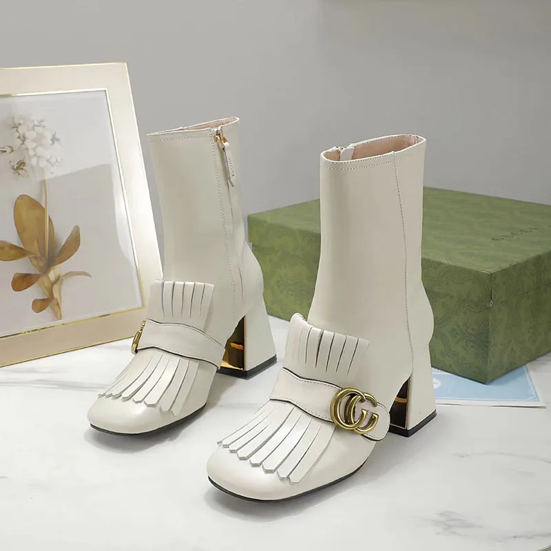 Женские ботинки из натуральной кожи, модные дизайнерские ботинки на высоком каблуке 7 см