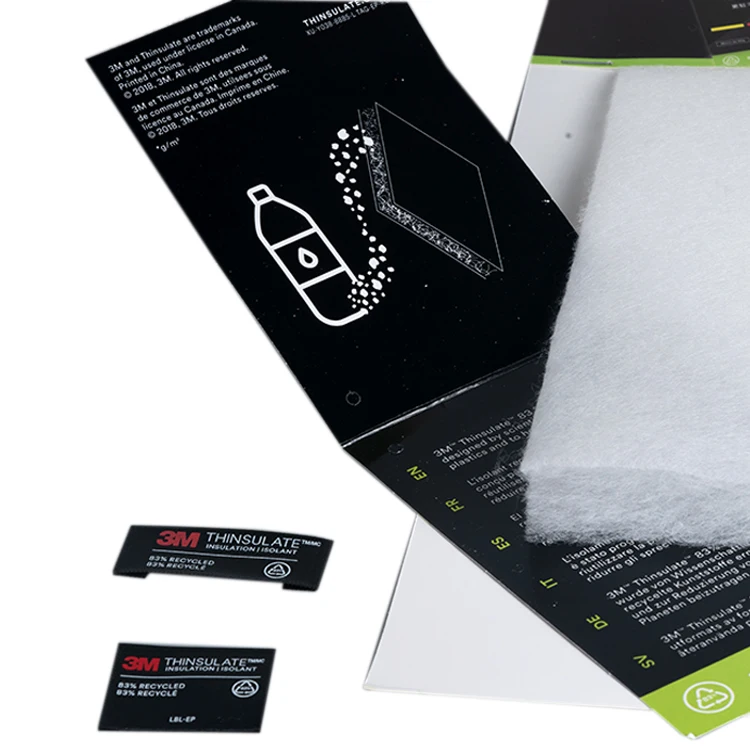 Type EP Factory OEM Winter Fibers Material Thin Insulating Padding 3M Thinsulate