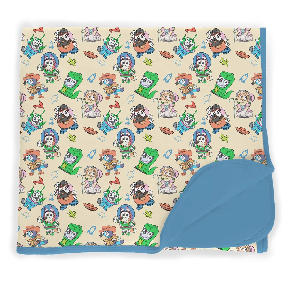 95% Bamboo Spandex Custom Printing Bluey Baby Cooling Bed Weight Blanket
