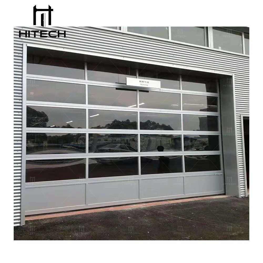 Hitech Hot Sale aluminium screen garage door Aluminium automatic exterior front entry garage door
