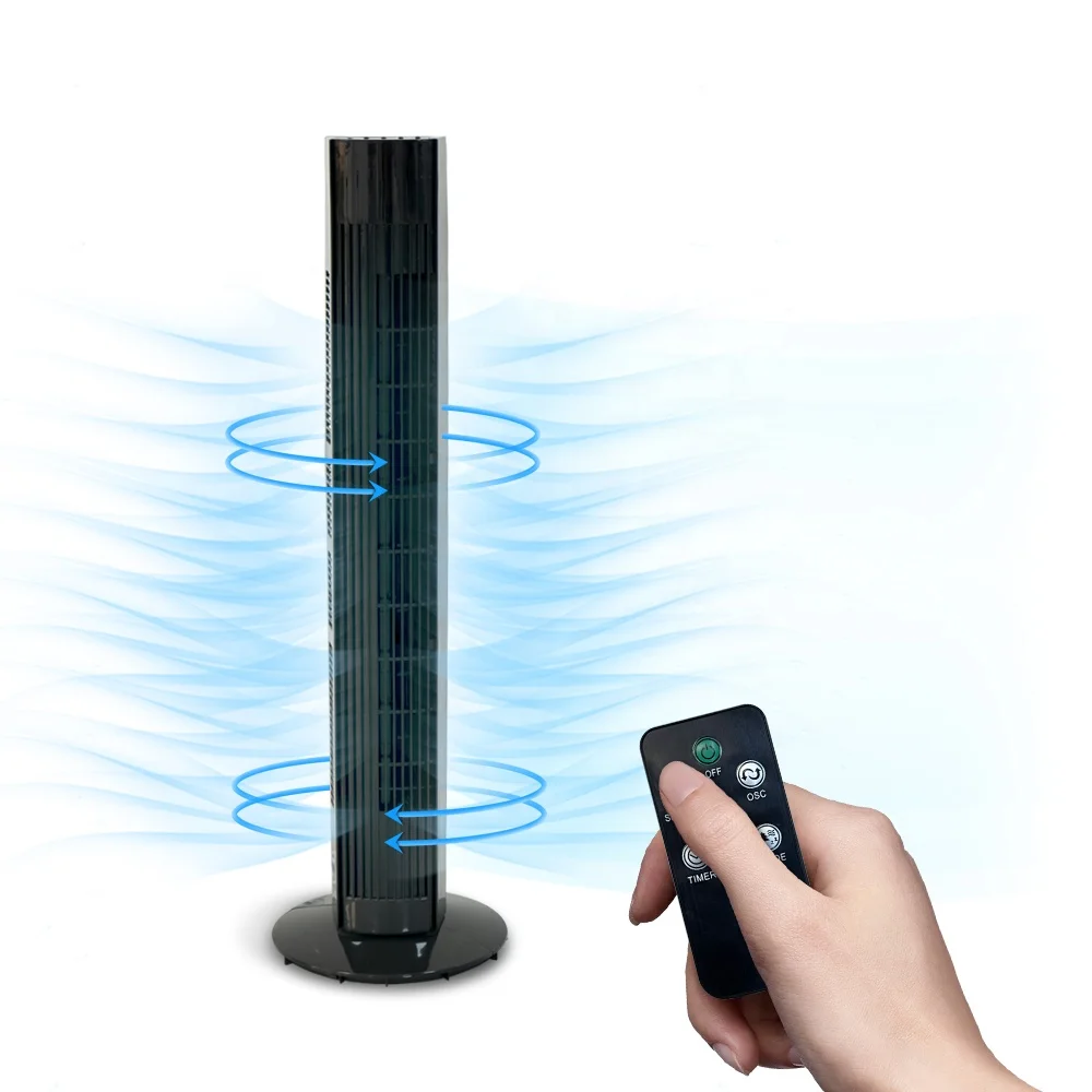 46 Inch Remote Control Pedestal Fans Leafless Ventilateur Bladeless Stand Fan Cooler 36 Inch Tower Fan