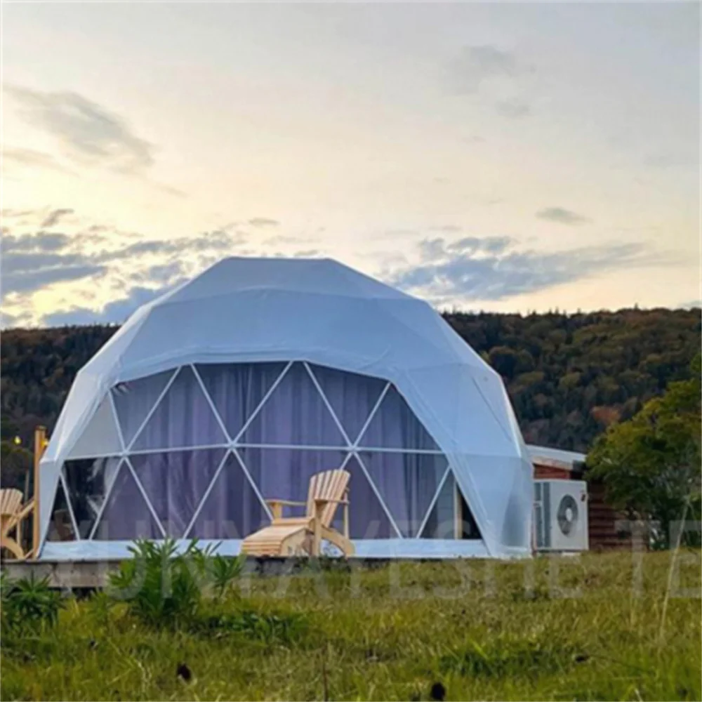 pvc igloo geodesic dome hotel outdoor aluminum structure camping tent hotel luxury dome house glamping round dome tent