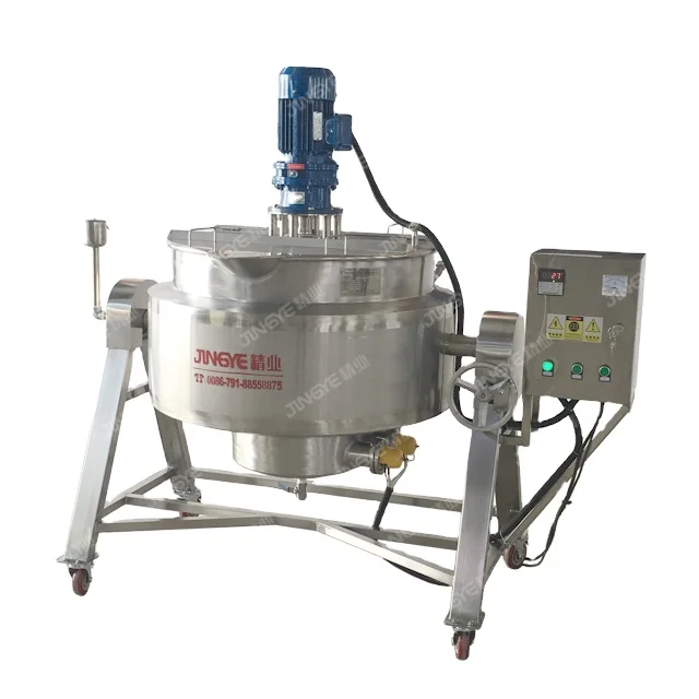Cheese Machine Steam Electric Gas Heating Tilting Jacketed Kettle Jam Sauces Cooking Kettle