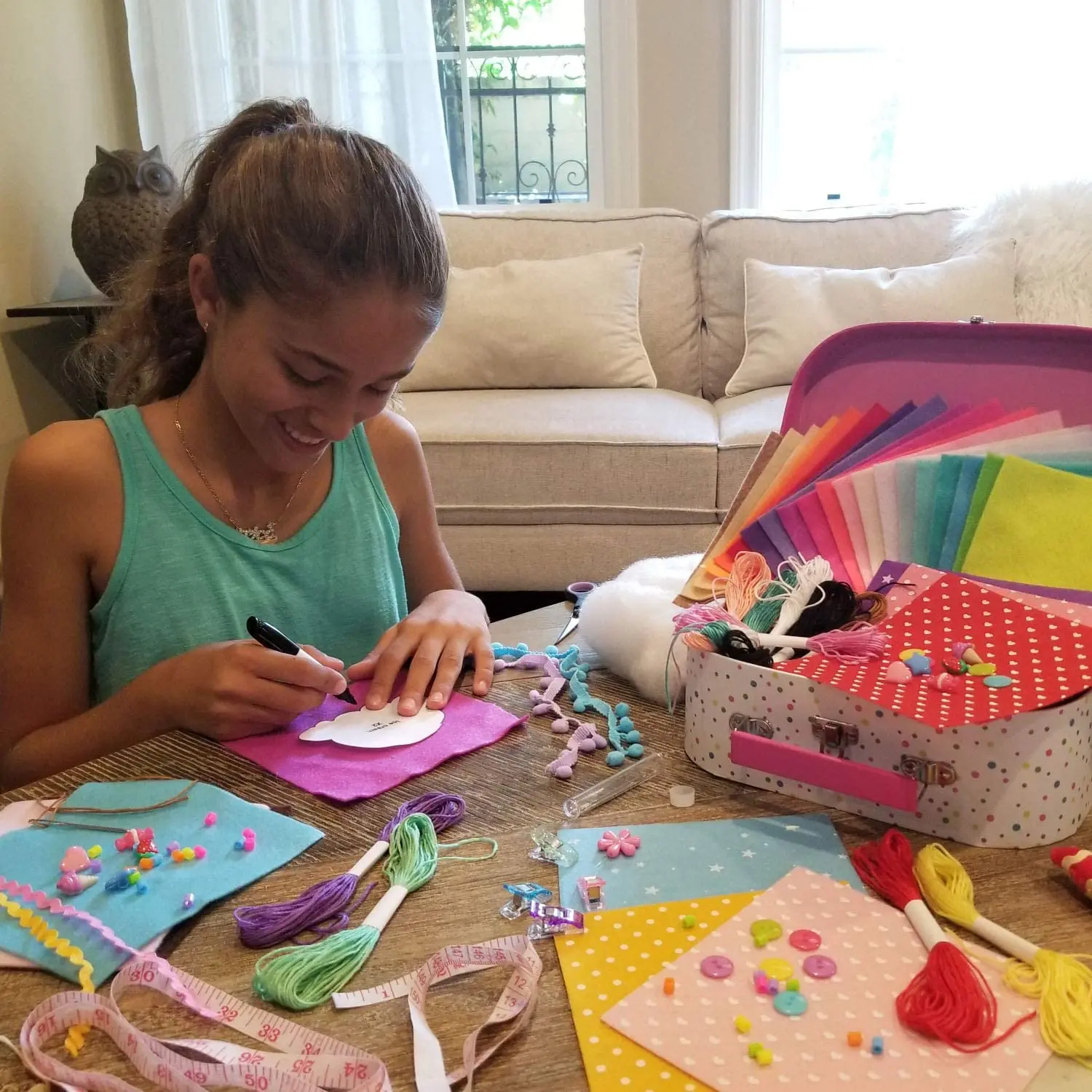 diy dessert arts craft tool set felt sewing craft kits for kids children activity customized mine hobby sew first beginner