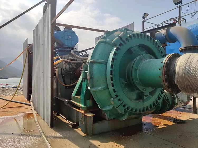 Sand and Gravel Suction Pump Unit Driven by  Diesel Engine and Marine  Gear  Box For Sea Sand Dredging