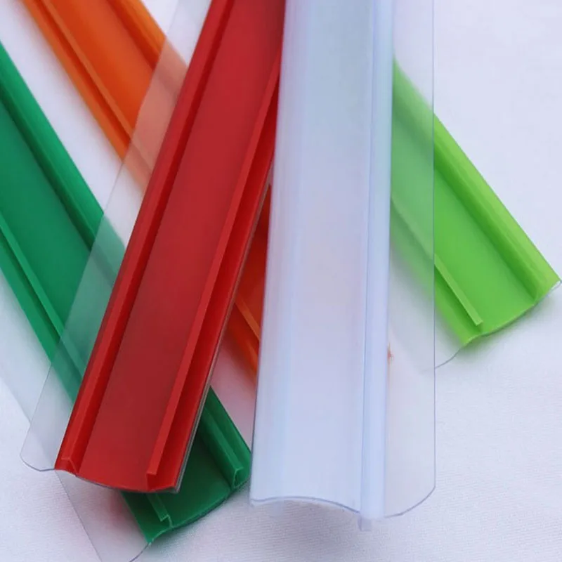 Transparent PVC Data Strip Plastic Shelf Price Tag Holder Label Holder
