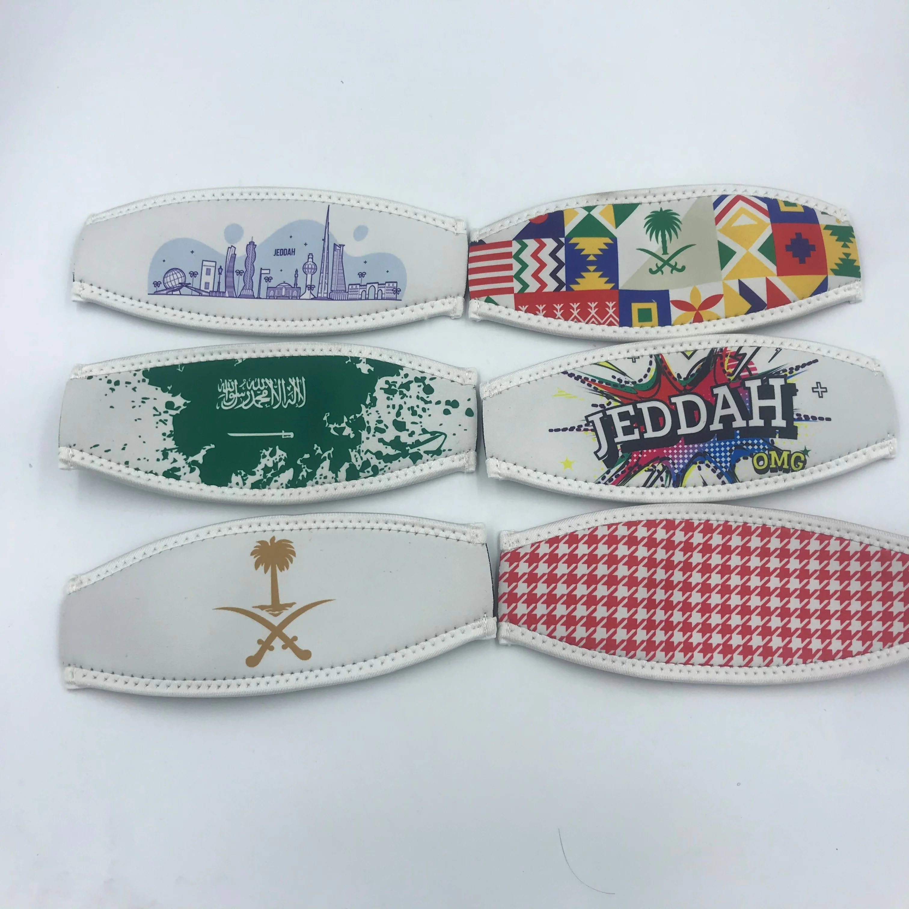 Customized Logo Printing Neoprene Diving Mask Head Strap Snorkeling and Swimming Neoprene Cover Wrapper Diving Mask Strap