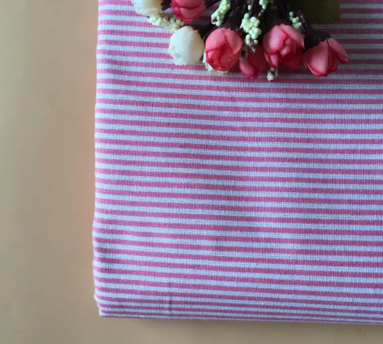 Strip Printed Cotton&Linen Cloth Home Textiles Fabric Of Handmade DIY Sewing Materials Crafts
