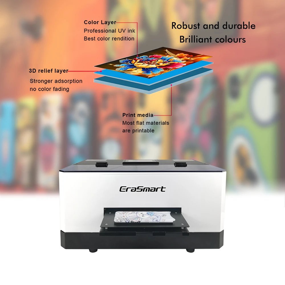 Erasmart L800 Print Head A5 Uv Printer Printing Machine Hone Case for Small Business