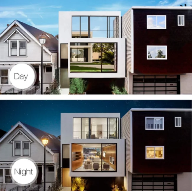 One-way double silver architectural membrane decoration mirror private solar building film