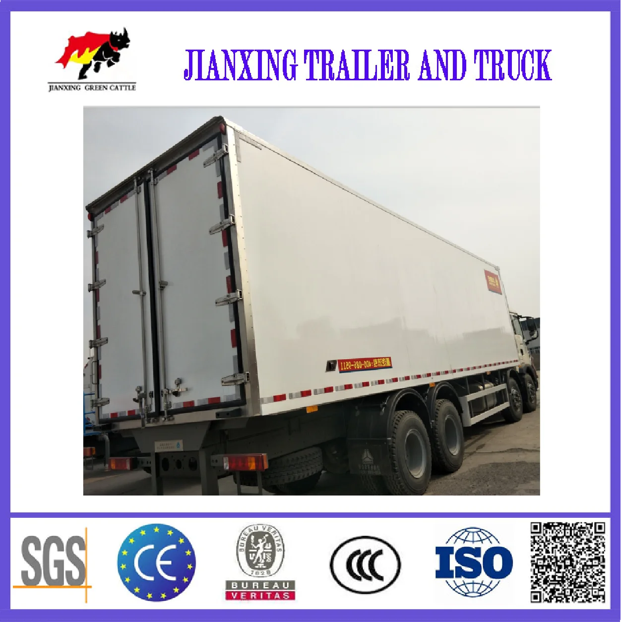 China Factory Diesel Engine Refrigerator Freezer Truck Refrigerated Truck