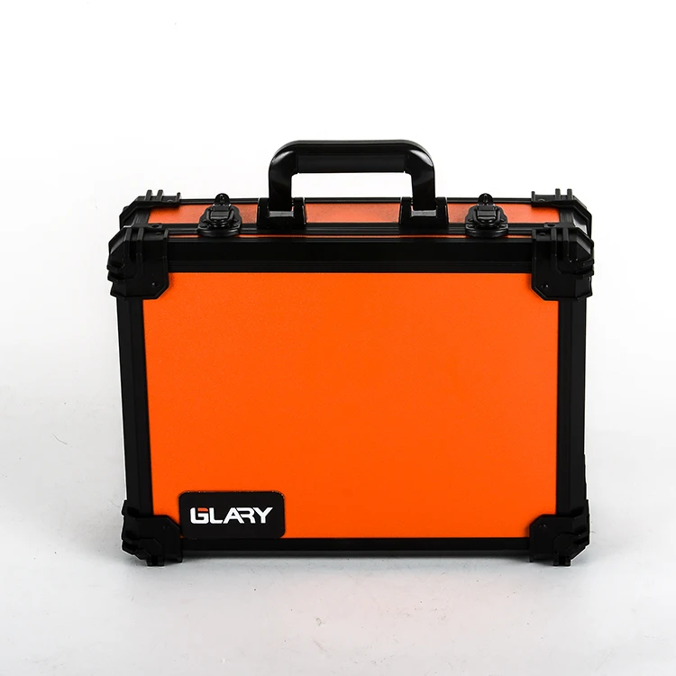GLARY portable hard case barber tool case box shockproof aluminum tool carry case multi-purpose tool storage box with foam