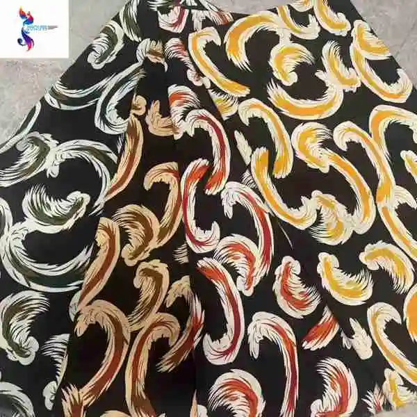 Hot selling wholesale polyester 4 ways stretch print stock fabric