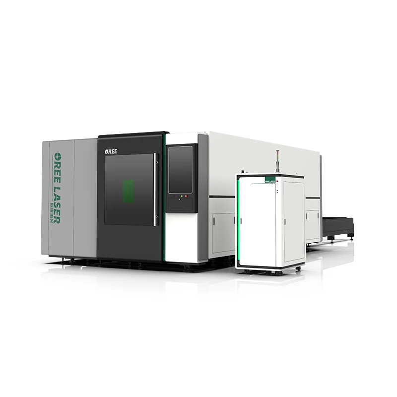 High power protective full closed exchange table metal fiber laser cutting machine