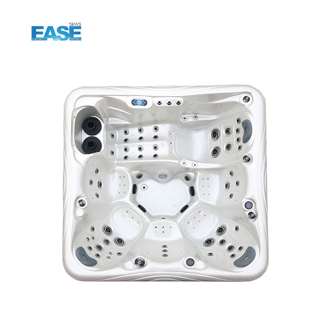 Modern Design Acrylic Bath Tub with Whirlpool Massage Features For Hotel Outdoor Hot Tub  Soaking