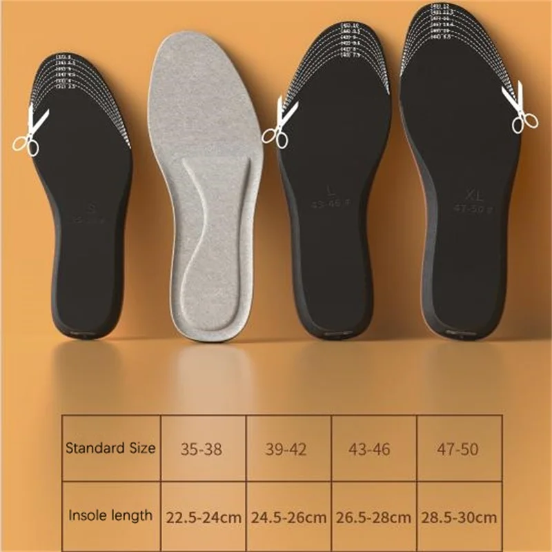 Heated Insoles Orthopedic Insoles Battery Winter Outdoor Sport Shock Absorption Insole Foot Warmer Electric Rechargeable