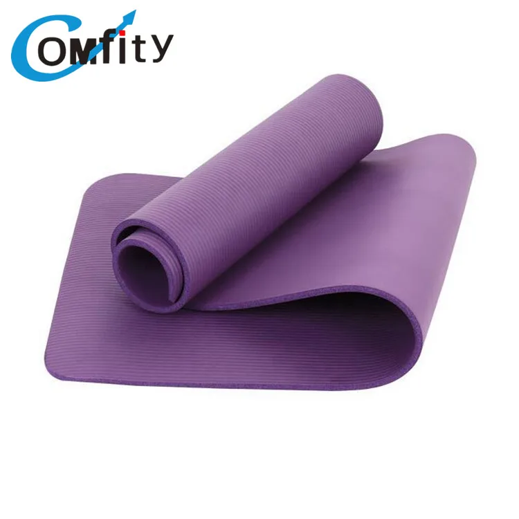 Eco-Friendly 10mm Thick Non-Slip Yoga and Pilates Mat Waterproof Custom Logo Printing Made of Nature Rubber and NBR