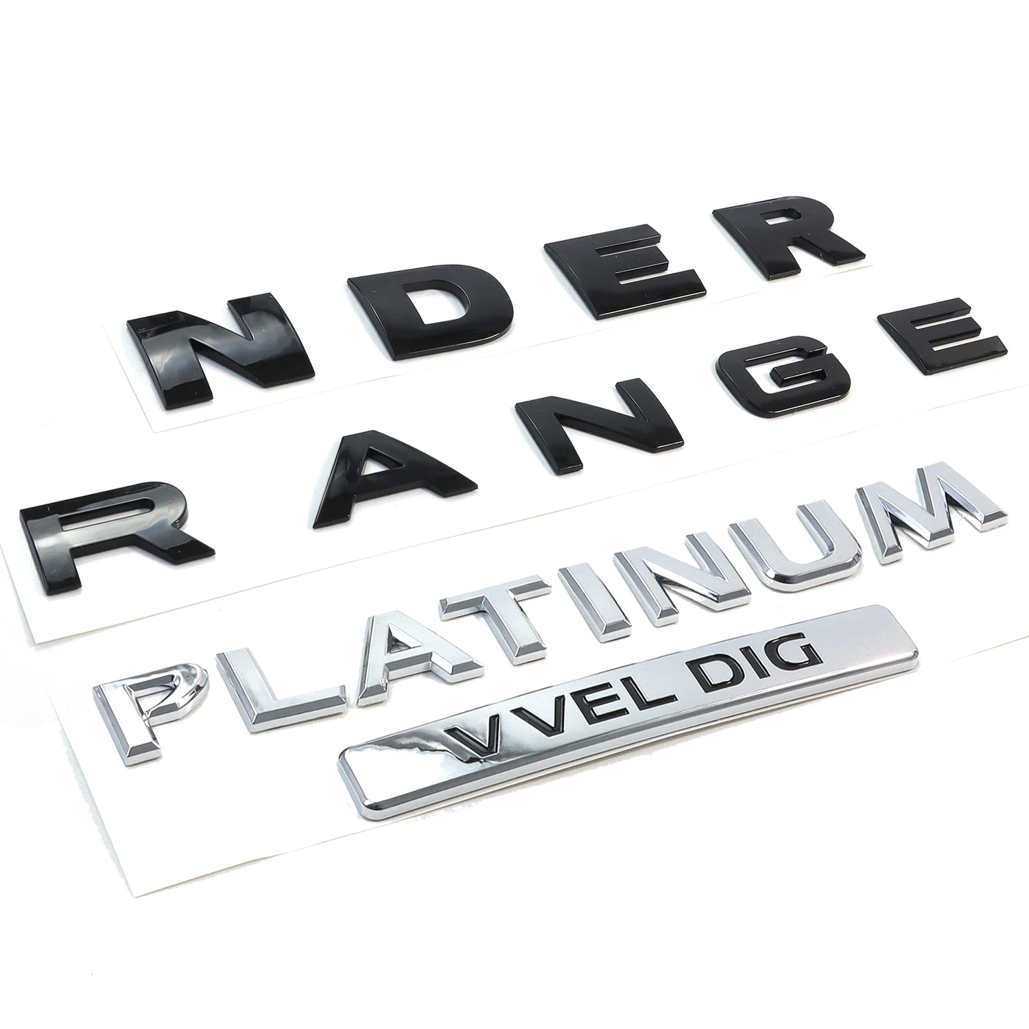 Factory Wholesale High Quality Chrome Plated Metal Car Emblem Logo Letter Design Hood Decoration car badge emblem