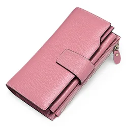 Hot Selling Style Women Pu Leather Long Wallet Lady Purses