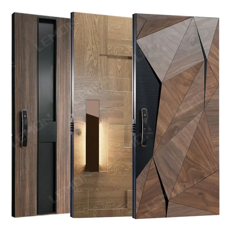 Top Quality Cast Aluminum Solid Pivot Door Solid Wood Exterior Door Entry Door For House