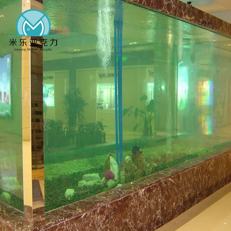 Hot sale rectangular large acrylic one piece fish tank aquarium accessories for fish tanks