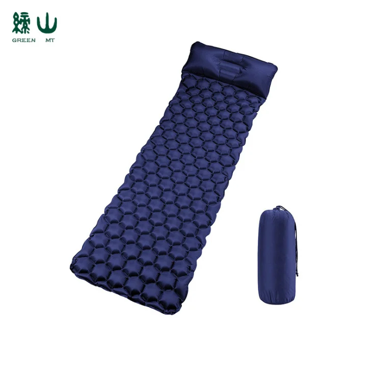 High quality Outdoor Camping TPU Material Inflatable Mat Air Sleeping Pad Mattress for Camping with pillow