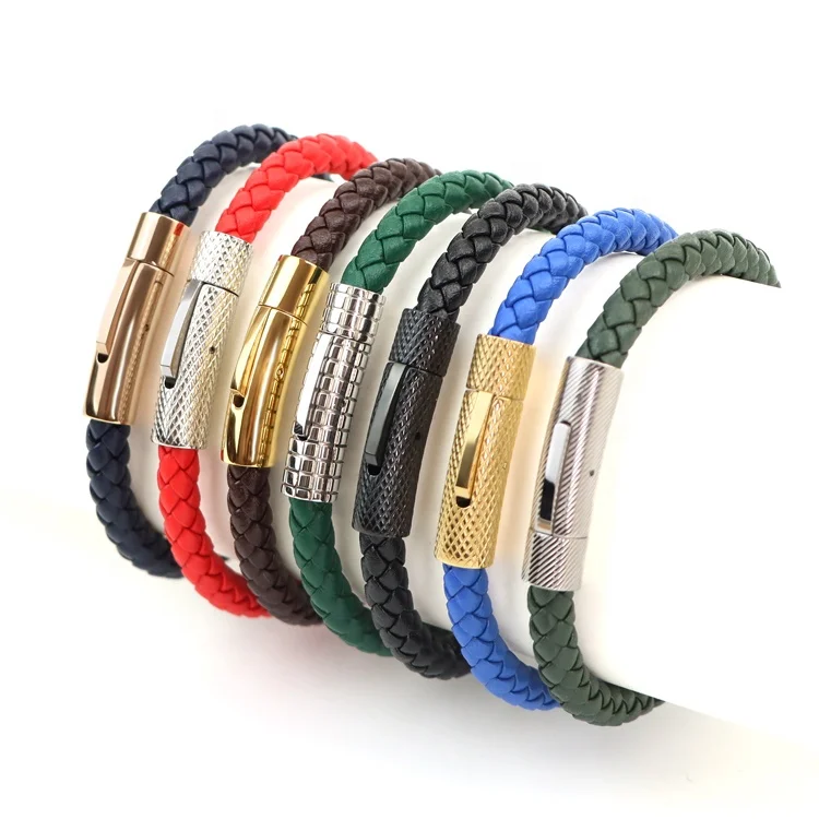 FLOWER SEVEN 7304 Hot selling Fashion Jewelry Woven Leather Bracelet for Men and Women Italian Cowhide Rope Charm Bracelet