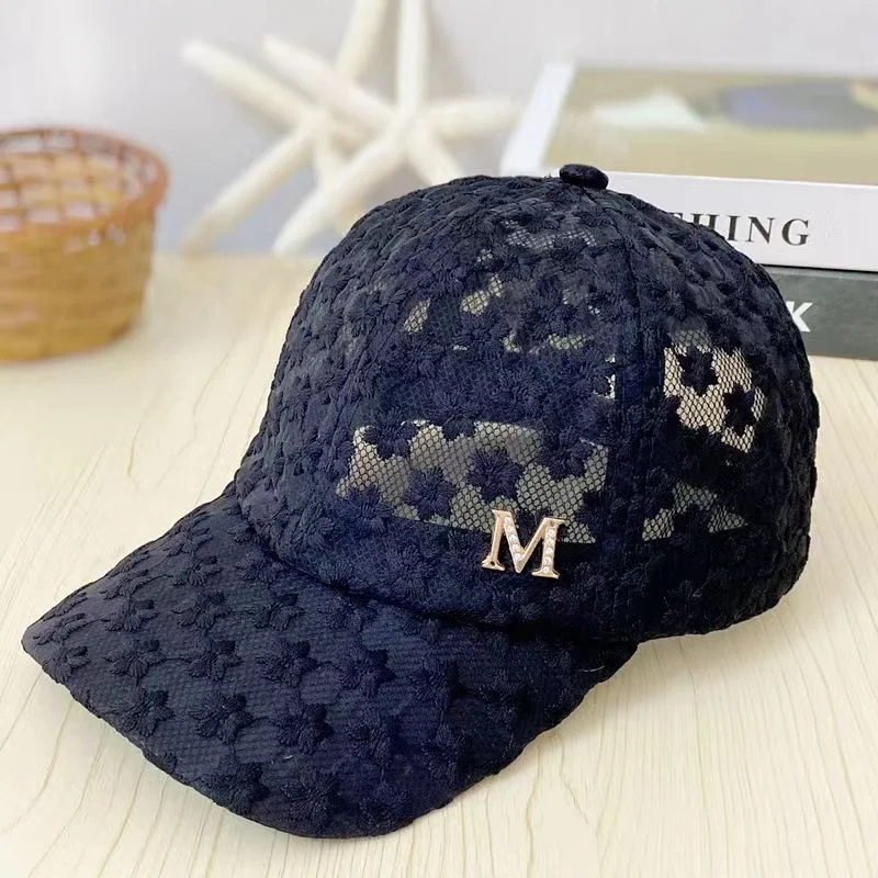 Summer Fashion Baseball Cap outdoor sunhat solid color with mesh hat Trendy Spring custom embroidery logo girls adjustable cap