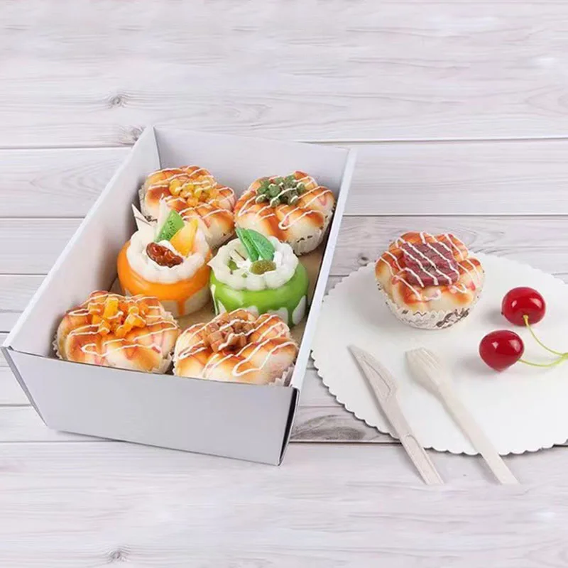 Wholesale Custom Logo Party Decorations Small Gift Wrapped Cookie Boxes Tall Bakery Food Packaging Cake Box With Window