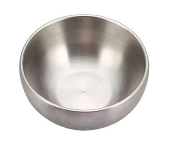 New 304 Stainless Steel Serving Heavy Duty Metal Rice Cereal Bowls Double Walled Ice Cream Soup Heat Insulated Mixing bowls set