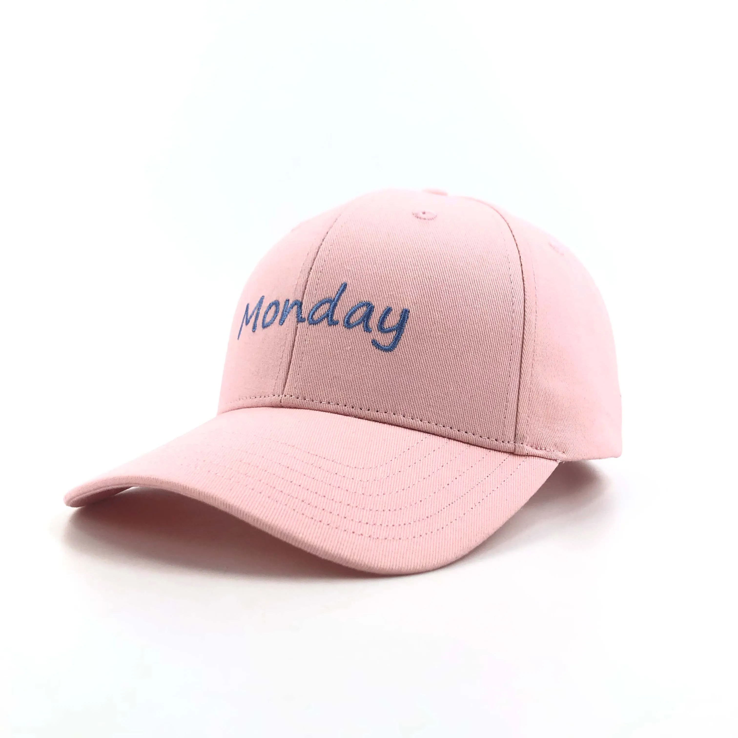 Custom cotton 6 Panel mens dad hat for women plain pink baseball cap manufacturer