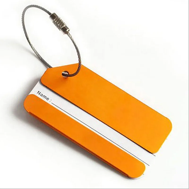 Custom Metal Aluminium Luggage Tag Travel Information ID Card Travel Suitcase Tag For Promotional Gifts Keychain
