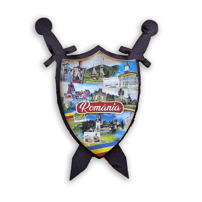 Custom fridge magnet wholesale price of Romania wood mdf customised refrigerator magnets