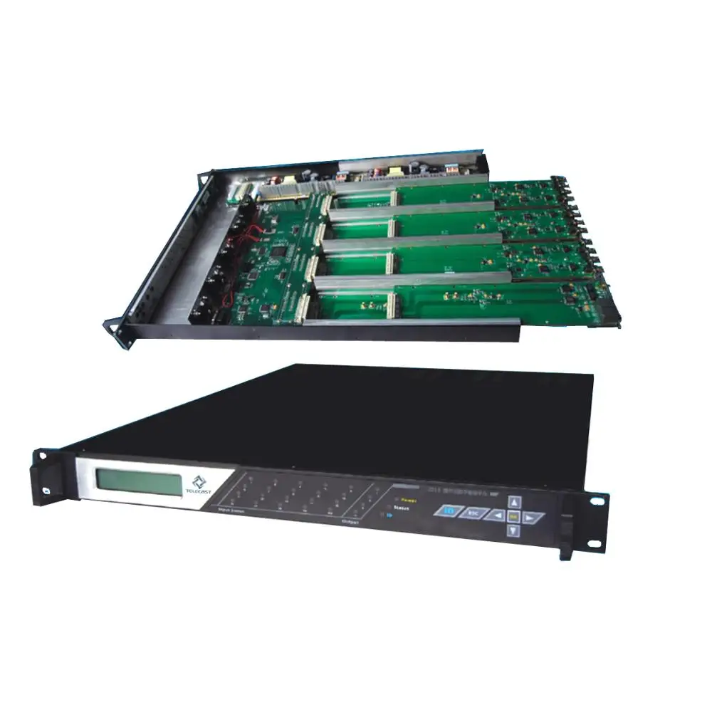 2/4/6/8/10/12/14 in 1 ASI to IP Gigabits Gateway Converter with Multiplexing Scrambler