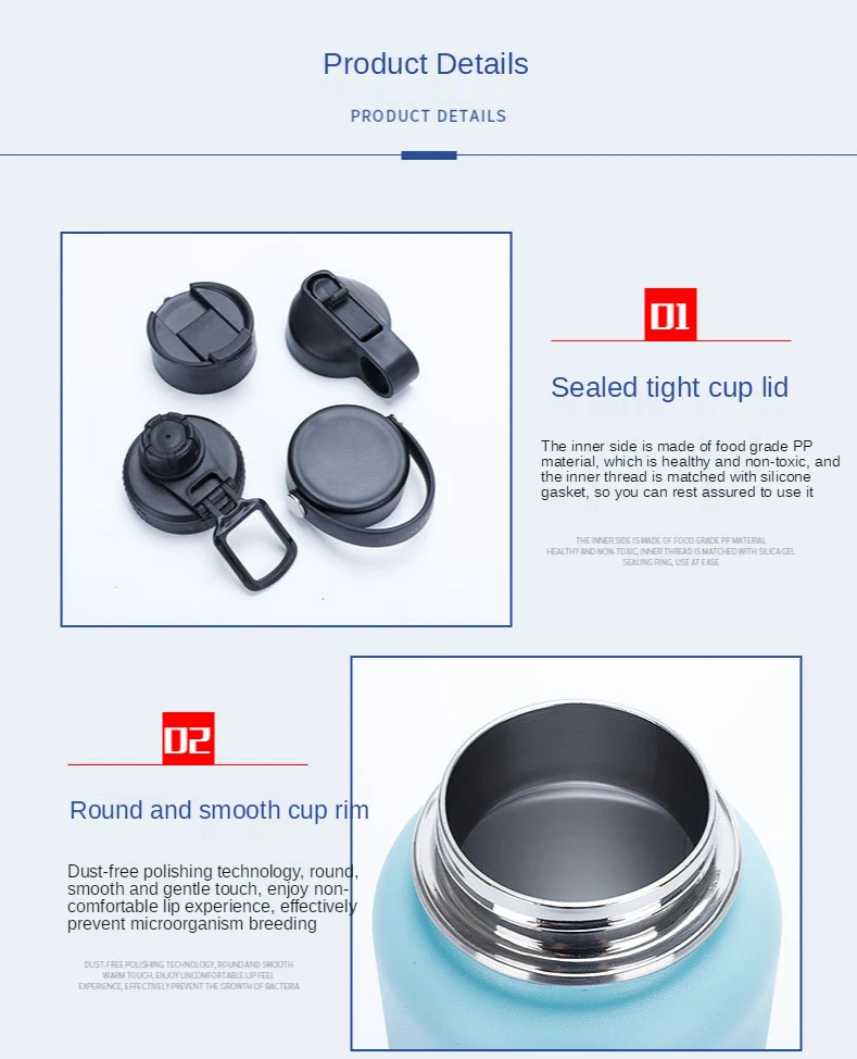 Hydroflask 18Oz/32Oz/40Oz Tumbler Flask Vacuum Insulated Flask Stainless Steel Water Bottle Wide Mouth Outdoors Sports Bottle