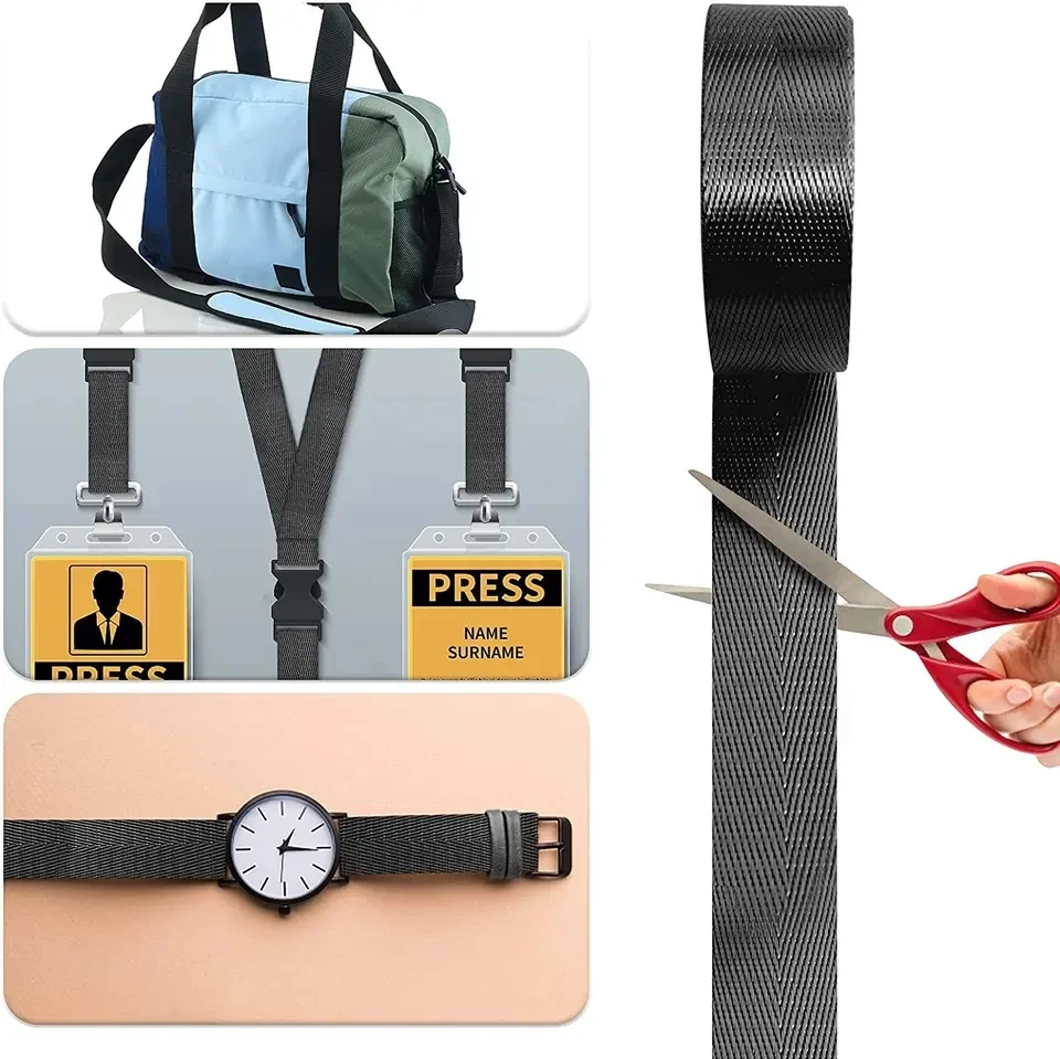 Wholesale Factory Custom Woven Web Band Accept Customized Logo Nylon Cotton Polyester Webbing Belt For Garment Shoes Clothing