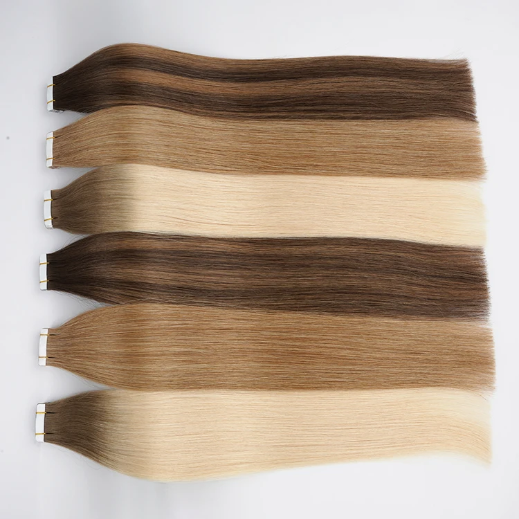 Factory Supplier 100% Remy Human Hair Extension Tangle and Shedding Free 22 Inches Adhesive Tape in hair extensions