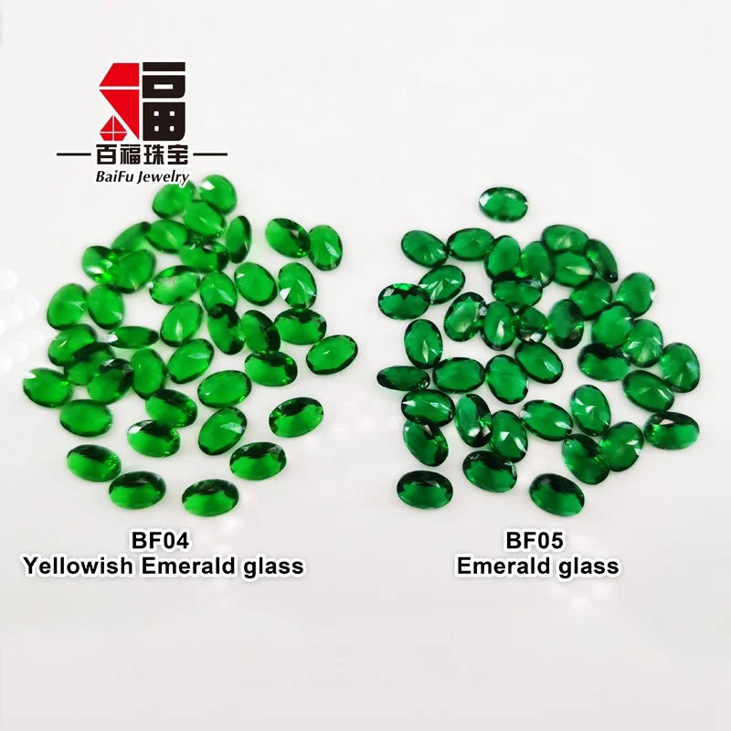 BaiFu Jewelry hot sale top quality 8mm round green emerald cz stones