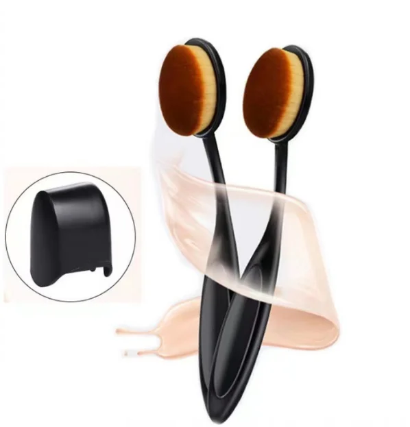 Wholesale Price Black Oval Toothbrush Makeup Brush