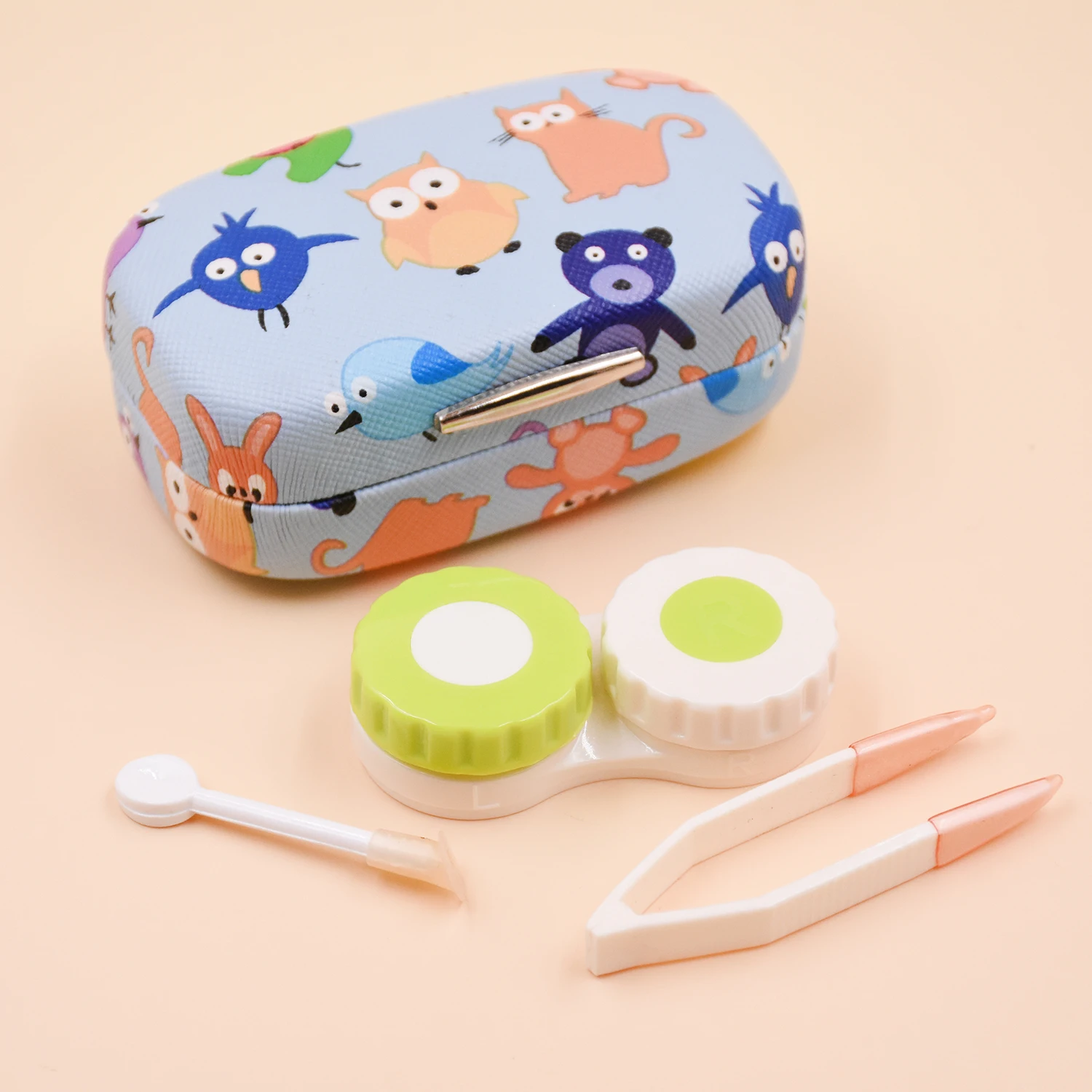 Fashion Mini Contact Lens Case Organizer Fruit Color Contact Lens Container Travel Lens Kit