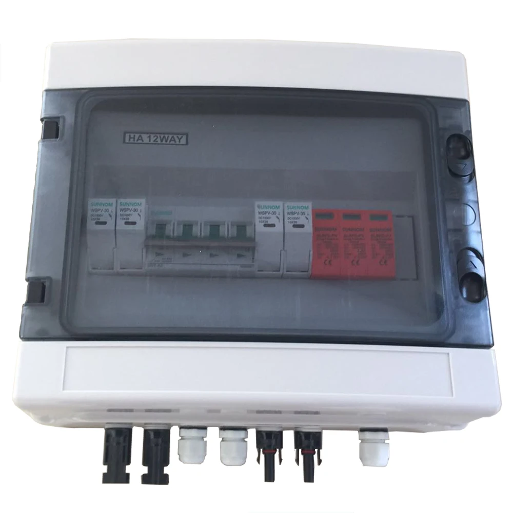 IEC TUV CE SNDB-PV2/1 IP65 2 в 1 out ABS + PC DC 16A 1000V Солнечная pv распределительная коробка dc комбайнер с предохранителем SPD и