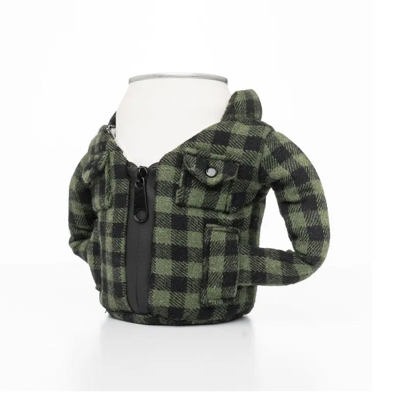 Custom Waterproof Down Life Jacket Shape Insulated Can Koozy Holder Cold Beer Coats Beer jacket With Zipper