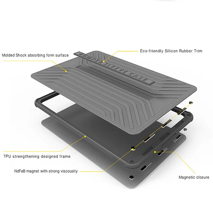 Ultra-Thin Laptop Magnetic Sleeve Shockproof Bag for MacBook Pro Air M1 13 15.4 16 inch Protective Pouch for Dell HP 14 16