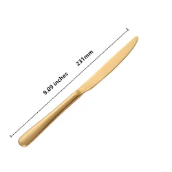 wholesale restaurant hotel reusable flatware mirror polish gold plated cutlery stainless steel