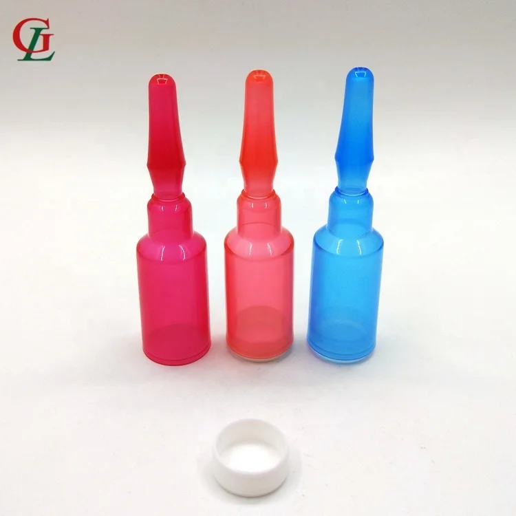 Best sale 5ml PP plastic serum ampule bottle Shatter-resistant skin care ampoule bottles custom color with logo printing ampoule