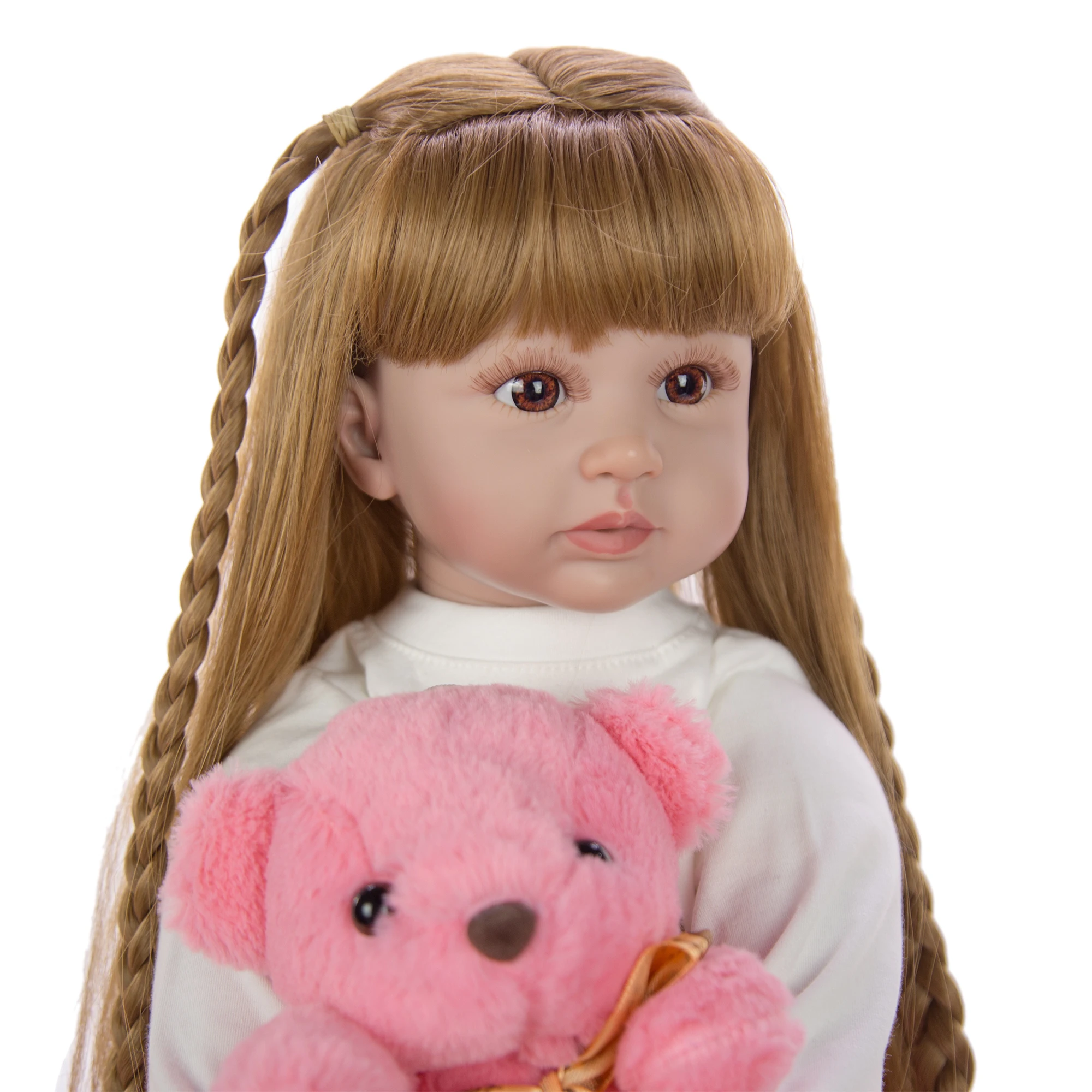 Модные из натуральной ткани тела Reborn Baby Девочка Кукла 60 см похожая на настоящую перерожденные куклы младенцы оптовая продажа игрушки