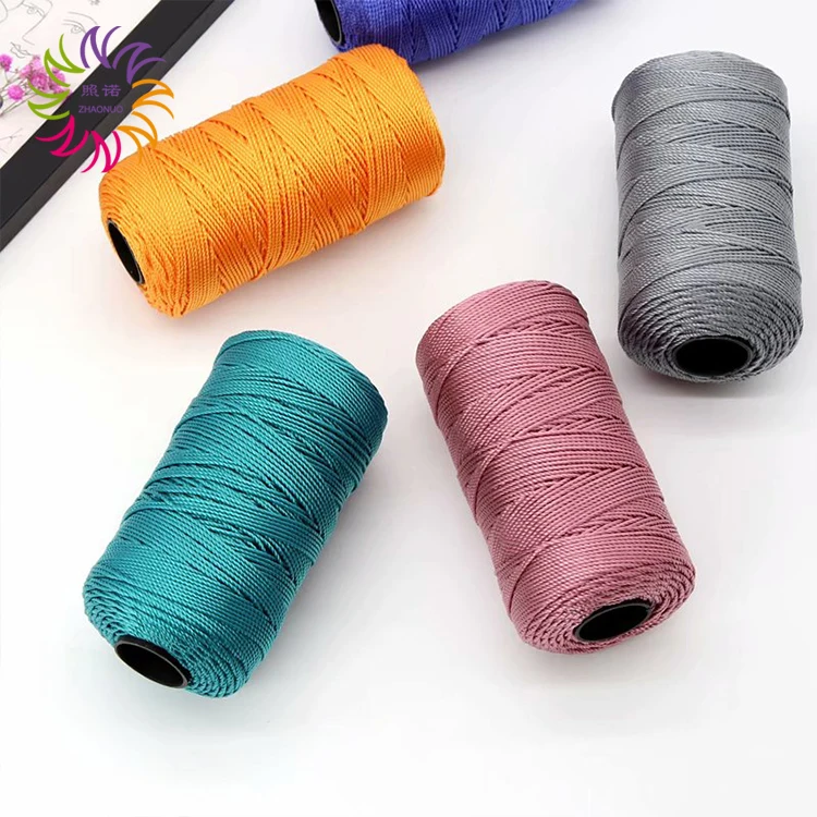 ZHAONUO 2mm 3ply dyed (pp yarn) gaziantep grade flax polypropylene filament yarn