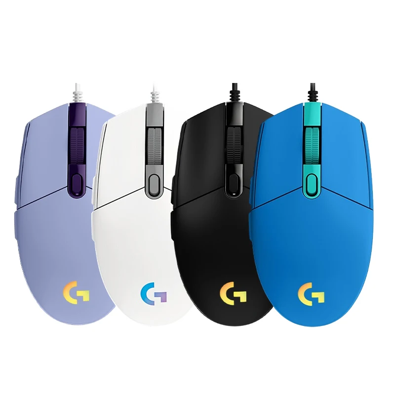 Logitech second generation G102 wired game mouse RGB light effect 6 key programming