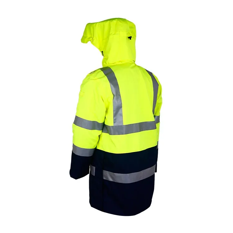 Hot sell public traffic control construction workwear waterproof reflective rainwear safety jacket for workplace safety