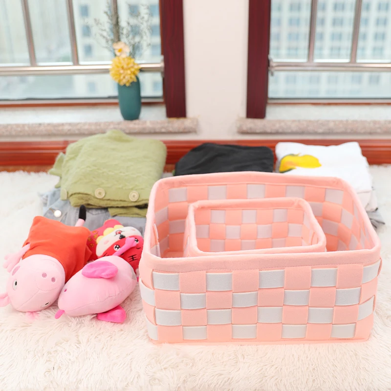 Double laundry basket bucket hamper collapsible felt organizer  laundry  large capacity basket folding laundry hamper